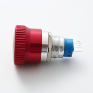 ELEWIND 19 mm núdzová hríbová západka zapnutá/vypnutá červená Tlačidlový spínač Vybavenie Výťah Výťah (PM192F-11TS)