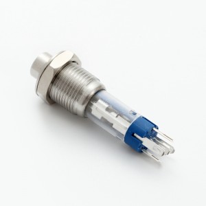 ELEWIND 10mm ຂະຫນາດນ້ອຍ / ຊ່ວງເວລານ້ອຍຫຼື latching ປະເພດໂລຫະສະແຕນເລດທີ່ມີວົງແຫວນທີ່ເຮັດໃຫ້ມີແສງສະຫຼັບປຸ່ມກົດແສງສະຫວ່າງ (PM10H-11E / S)