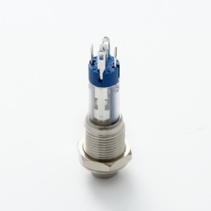 ELEWIND 10mm petit/mini métal de type momentané ou à verrouillage Acier inoxydable avec anneau Interrupteur à bouton-poussoir lumineux (PM10H-11E/S)