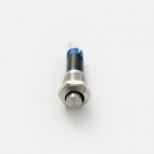 エレウィンド 10mm 小型/ミニ モメンタリまたはラッチングタイプの金属 ステンレス製 軽い押しボタンスイッチなし (PM10H-11/S)