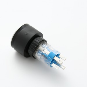 ELEWIND 22mm Putaran diterangi kunci lampu LED mempertahankan saklar tombol tekan plastik (PB223WY-11Y/21A/G/12V)