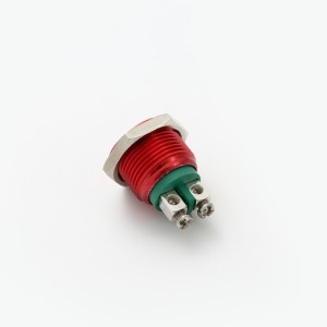 ELEWIND 16mm रंगीन एल्युमिनियम वाटरप्रूफ IP65 क्षणिक पुश बटन स्विच स्क्रू टर्मिनल (PM161F-10/CA)