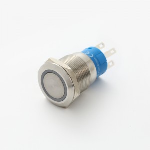 ELEWIND 19mm Ring illuminated Momentary latching push button 12V waterproof (PM192F-□■E/J/△/▲/◎)