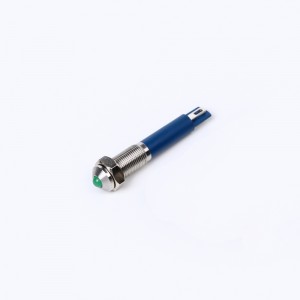 6 mm метал Черен месинг или неръждаема стомана или никелиран месинг водоустойчив IP67 LED индикаторна светлина (PM06F-D/G/12V/A)
