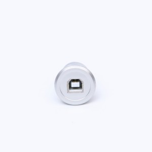 22mm සවිකිරීමේ විෂ්කම්භය ප්ලාස්ටික් USB සම්බන්ධක සොකට් USB2.0 කාන්තා B සිට කාන්තා A දක්වා