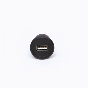 22mm mounting diameter plastic USB-ferbiner socket USB2.0 Female A to Female A
