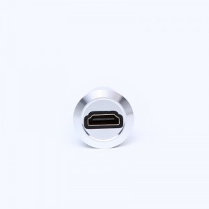 22 मिमी माउंटिंग व्यास मेटल अॅल्युमिनियम एनोडाइज्ड USB कनेक्टर सॉकेट USB2.0 HDMI स्त्री ते स्त्री