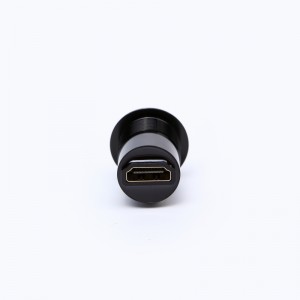 22 mm montážny priemer kovový hliník eloxovaný USB konektor USB 2.0 HDMI Female to Female