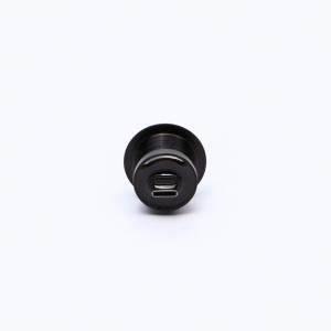 22mm mounting diameter metal Aluminum anodized USB connector socket USB3.0 Female A to type C male C