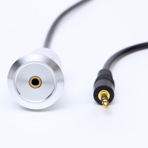 22mm de diâmetro de montagem de metal alumínio anodizado soquete de conector USB de áudio USB2.0 STEREO FÊMEA para MASCULINO com cabo de 150 CM
