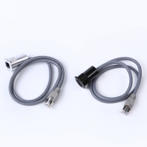22mm ascendens diametri metallum Aluminium anodized USB connector nervus USB2.0 RJ45 Male ad masculinum cum 60CM cable