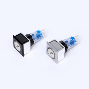 ELEWIND 22mm Plastic 5 PIN terminal square illuminated key lock switch (PB223PF-11Y/21A/G/12V ，PB223WF-11Y/21A/G/12V)