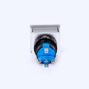 Interruptor de botão de pressão iluminado de travamento momentâneo de plástico ELEWIND 22mm (1NO1NC) (PB223PF-11D/R/12V/IP40 ，PB223WF-11D/R/12V/IP40)