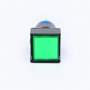 ELEWIND 16mm Plàstic 5 PIN Interruptor de polsador il·luminat momentani o de tancament quadrat (1NO1NC) (PB161F-11Z/G/12V)