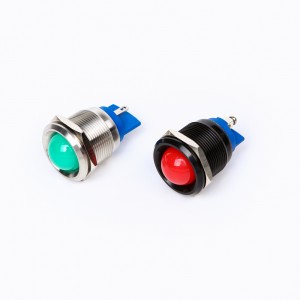 22mm domed head metal Itom nga brass Stainless steel nickel plated brass IP67 LED Indicator Light pilot signal lamp (PM22B-D)