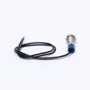 6mm platkop metaal RVS zwart messing Indicatielampje Signaallamp met kabel 15cm (PM06F-D/X/R/12-24V/S)