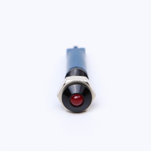 6 mm kovinska črna medenina ali nerjaveče jeklo ali ponikljana medenina vodotesna IP67 indikatorska lučka LED (PM06F-D/G/12V/A)