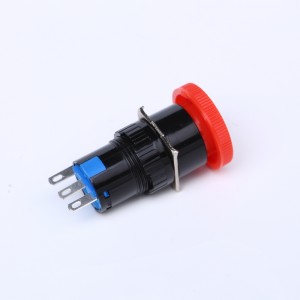 ELEWIND 16 mm plast PIN-terminal Rund (1NO1NC) nødstopknap ( PB161Y-11TS/R )