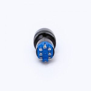 ELEWIND 12mm Plastic momentary of Latching 5 PIN terminal ferljochte drukknop switch (PB121Y-11Z/R/12V, PB121Y-11/R/12V)