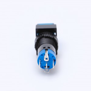 ELEWIND 8mm プラスチック 5ピン端子 ラッチングモーメンタリ 丸型ロック押しボタンスイッチ (PB81F-11D/G/12V , PB81F-11ZD/G/12V)