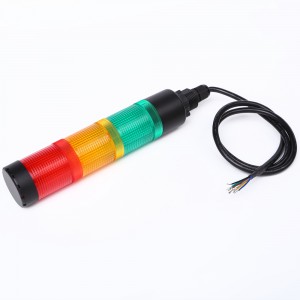 Tour de signalisation ELEWIND 40mm avec lumière flash à 3 couches avec buzzer ou sans buzzer (YWJD-40D/3/RYG/24-220V)
