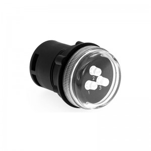ELEWIND 30mm me tension 3fazor Defekt Drita llampa treguese 380V RGY LED me tre ngjyra AD16-30V/RGY