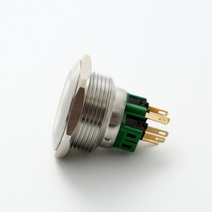 Interruptor de botón de metal de acero inoxidable antivandalismo iluminado con anillo de 30 mm ELEWIND (PM301F-11■E/J/△/▲/S)