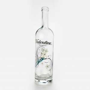 Color bottle as customer design tequila brandy spirits glass bottles