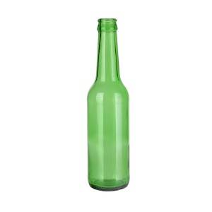Stiklinis žalias alaus butelis