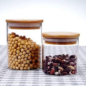 Hot sell borosilicate kitchen storage glass jar