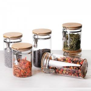 Hot sell borosilicate kitchen storage glass jar