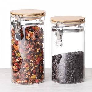 Liewensmëttel Qualitéit Borosilikat Glas Jar