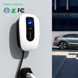 लेवल 2 ईवी वॉलबॉक्स 11 किलोवाट कार फास्ट चार्जर स्टेशन इलेक्ट्रिक चार्जिंग पॉइंट
