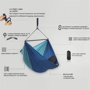 HC0014 Cadira hamaca de niló per acampar a l'aire lliure