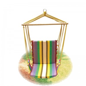 HC005 kézzel készített fából készült vászon függőágy szék