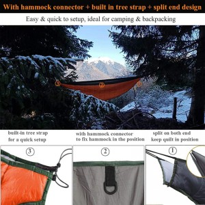 HU002 Sottocoperta per amaca invernale leggera da campeggio per escursionismo all'aperto