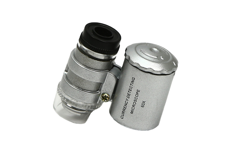 9882 60X MiniLED+UV Lamp Pocket Microscope Jewelry Magnifier 02