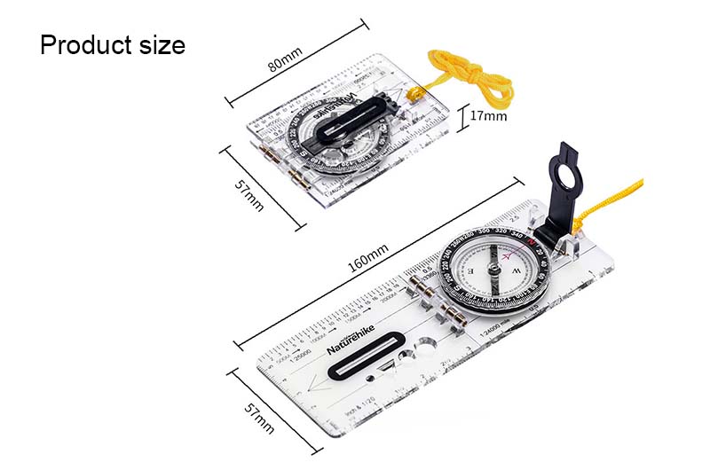 Folding Outdoor Map Measuring Tools Compass With Scale For Hiking 05