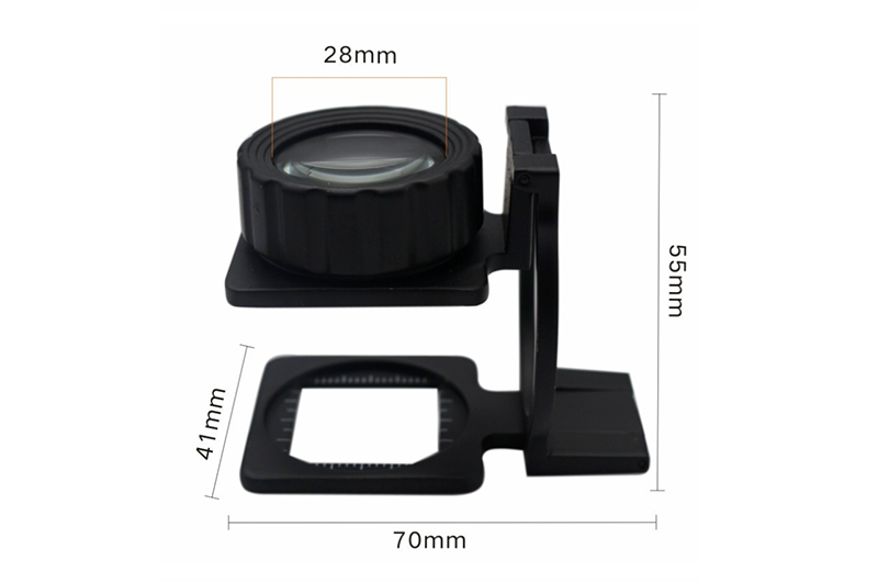 Folding enlarged small tabletop cloth magnifying glass 02