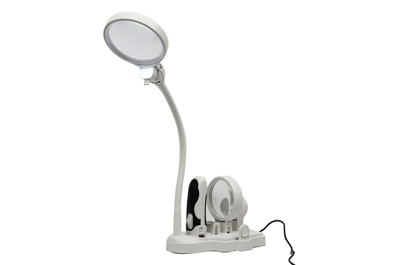 LED Desktop Lamp Rechargeable Table Top Magnifier NO.7760 