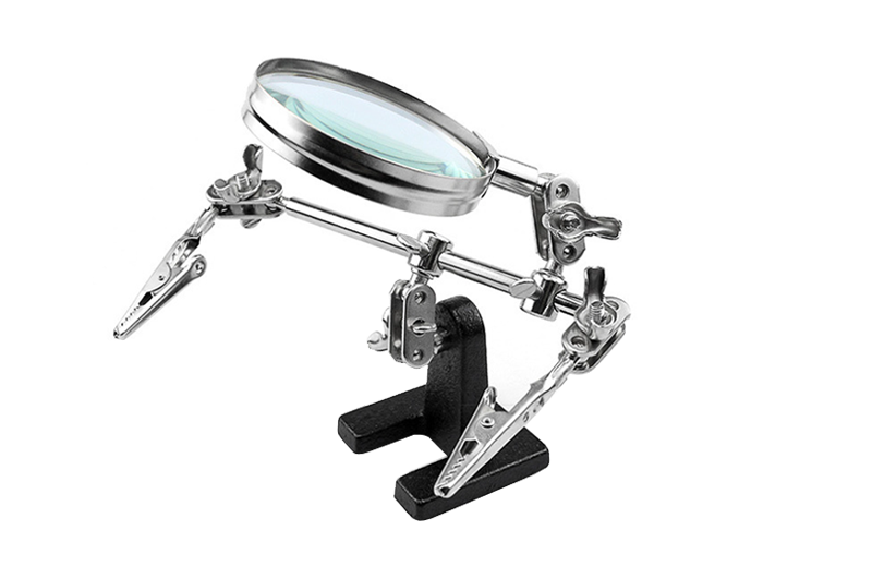MG16126 Helping Hand Magnifier Magnifying Glass With Soldering Stand 01