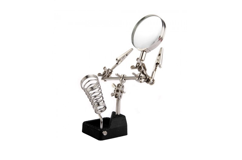 MG16130 three hand magnifier with chrome iron support 02