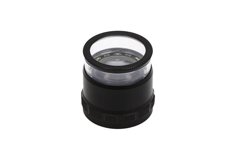 Metal LED Illuminated Cylindrical Measuring Magnifier With Scale 01
