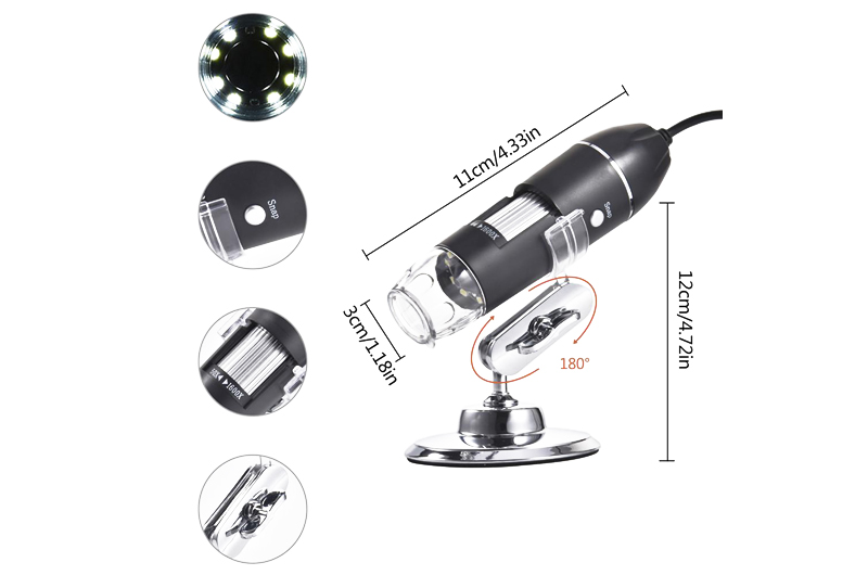 Portable Electronic microscope camera 1600x  USB Digital Microscope 02