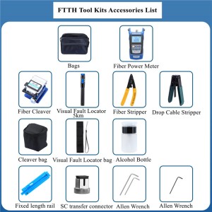 Kits de herramientas de fibra óptica FTTH de gran oferta