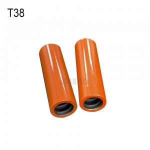 T38 190mm Top Hammer Threaded Pipe Joint Coupling Lengan