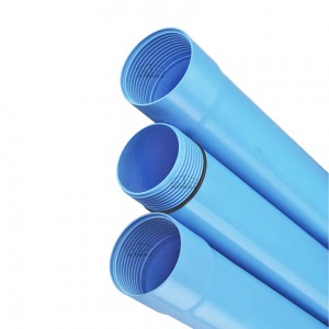 Tubo de revestimento de pozo de PVC de 40x3000 mm e tubo de pantalla Tubo de revestimento de pozo de auga para venda