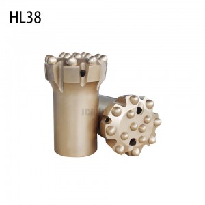 HL38 76mm Threaded Button Bit Rau Pob Zeb Drilling
