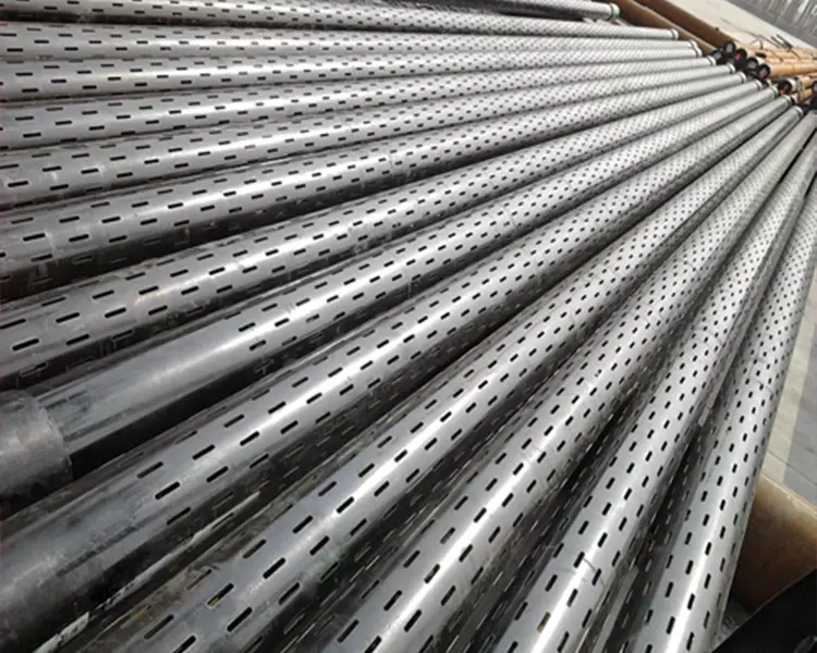 Preço de fábrica Tela entalhada ponte de aço carbono/tubo de revestimento de poço de água