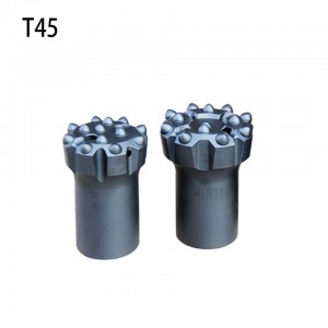 Brocas de botón de rosca de herramientas de perforación de roca T45 de alta velocidad de material de archivo de 89 mm